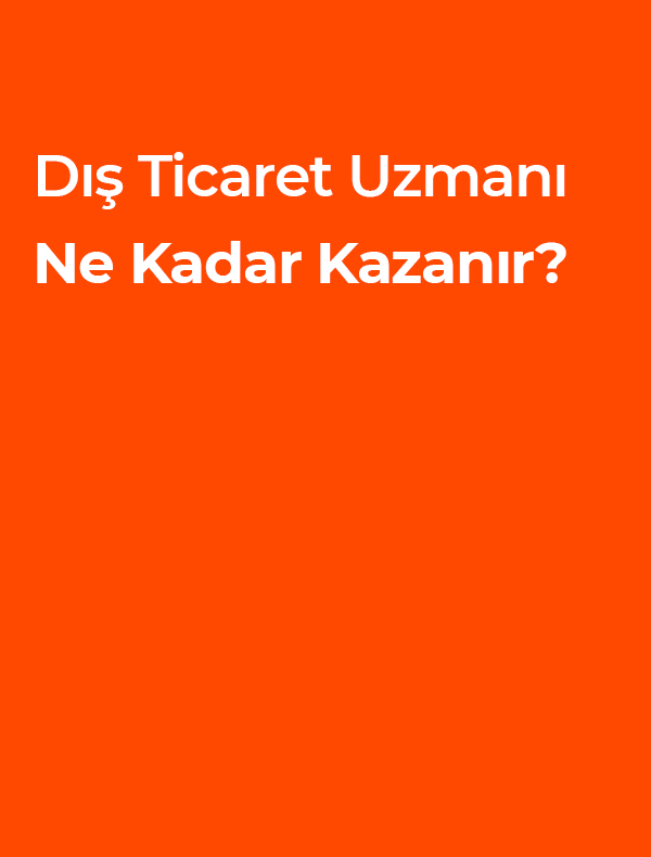 Dış Ticaret Uzmanları ne kadar kazanıyor?